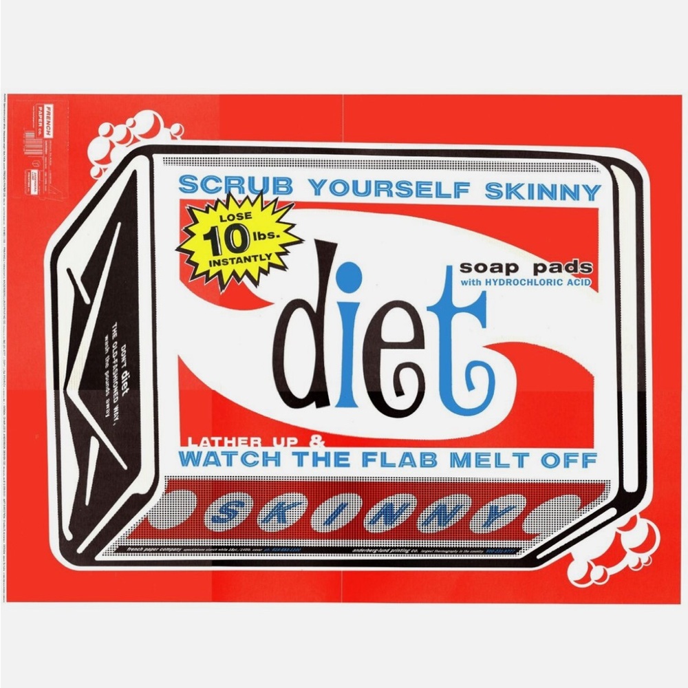 French Paper Co POSTER-DIET 18.75" x 25" Charles S Anderson Design